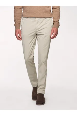 Gutteridge Pantalones chinos de sarga de algodón elástico
