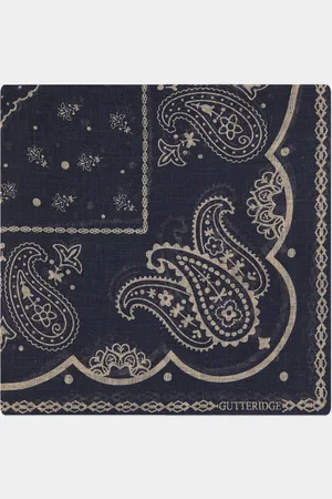 Gutteridge Foulard paisley de lino estampado