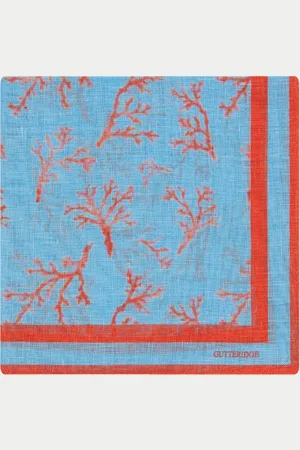 Gutteridge Foulard de lino estampado coral