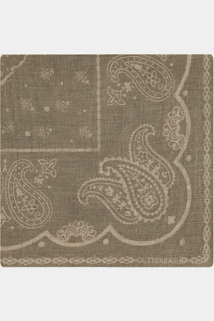 Gutteridge Foulard paisley de lino estampado