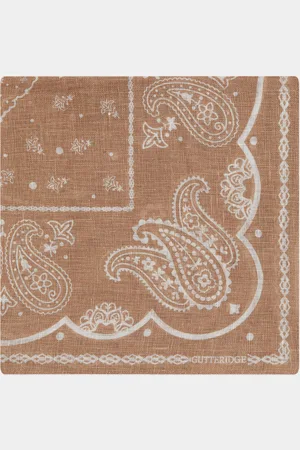 Gutteridge Foulard paisley de lino estampado