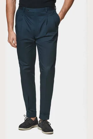 Gutteridge Pantalón con pinzas de popelina de algodón