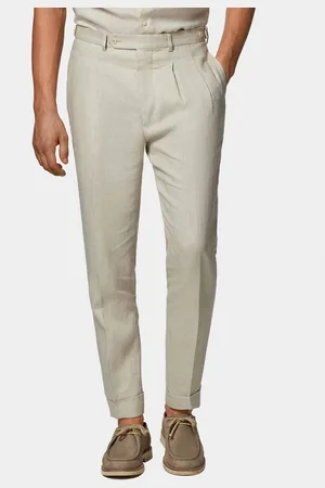 Gutteridge Pantalón de lino puro con doble pinza