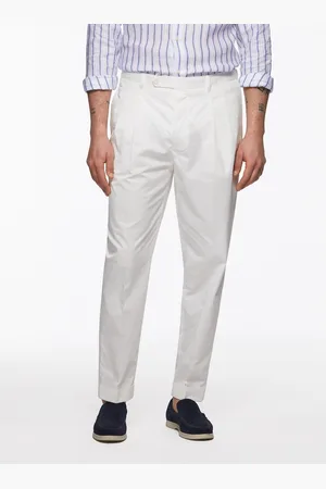 Gutteridge Pantalones de popelina con pliegues