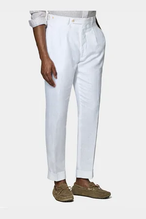 Gutteridge Pantalón de lino puro con doble pinza