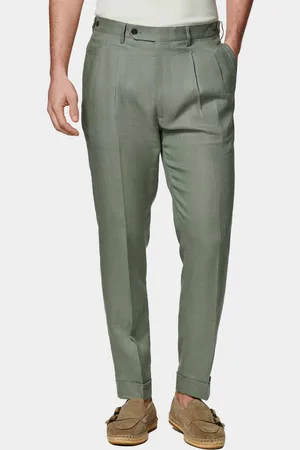 Gutteridge Pantalón de lino puro con doble pinza