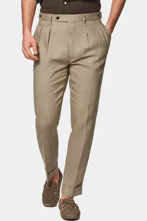 Gutteridge Pantalón de lino puro con doble pinza