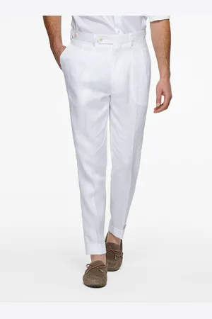 Gutteridge Pantalón de lino puro con doble pinza