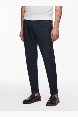 Gutteridge Pantalón de lino puro con doble pinza