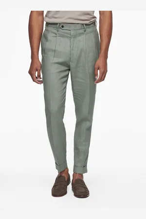 Gutteridge Pantalón de lino puro con doble pinza