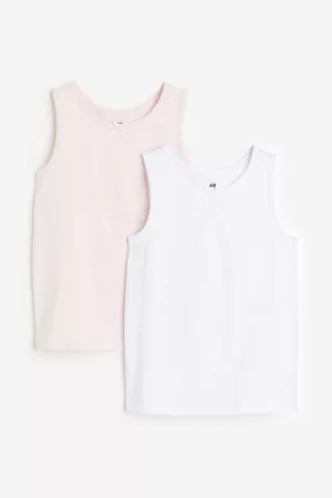 H&M Niñas Sin mangas - Pack 2 camisetas de tirantes - Rosa