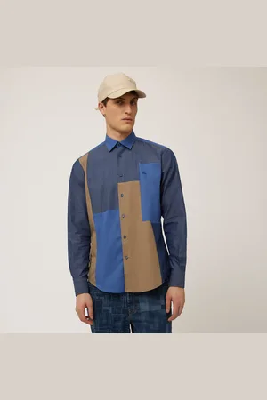 HARMONT&BLAINE Camisa de algodón con patchwork, , Tamaño: L