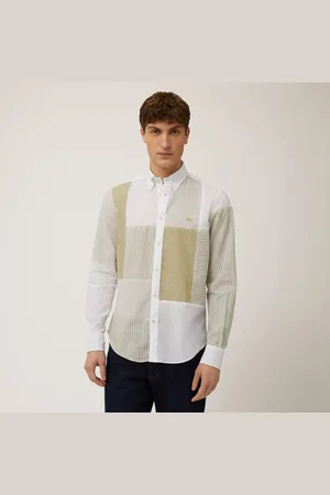 HARMONT&BLAINE Camisa patchwork de mezcla de lino, , Tamaño: L