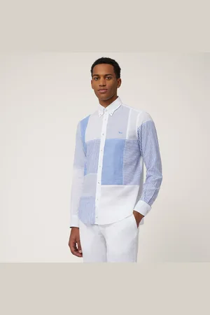 HARMONT&BLAINE Camisa patchwork de mezcla de lino, , Tamaño: L
