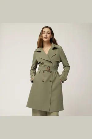 HARMONT&BLAINE Gabardina de doble botonadura con cinturón, , Tamaño: 40