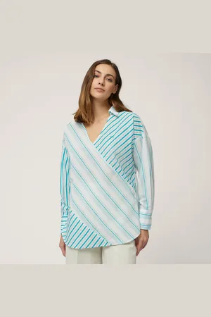 HARMONT&BLAINE Camisa asimétrica a rayas, , Tamaño: 40