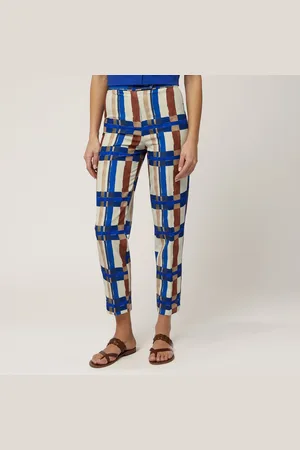 HARMONT&BLAINE Pantalón de talle alto a cuadros, , Tamaño: 40
