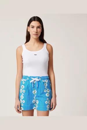 HARMONT&BLAINE Camiseta de tirantes de canalé con teckel, , Tamaño: XXS