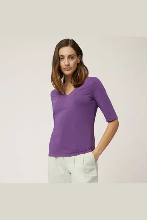 HARMONT&BLAINE Jersey de algodón con cuello de pico, , Tamaño: XS