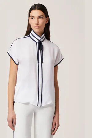 HARMONT&BLAINE Blusa con ribetes a contraste, , Tamaño: 40