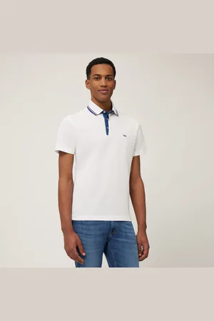HARMONT&BLAINE Polo con detalles de denim, , Tamaño: XXL