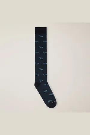 HARMONT&BLAINE Calcetines largos con motivo integral de teckels, , Tamaño: II
