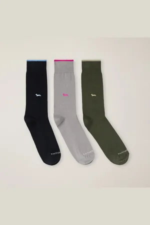 HARMONT&BLAINE Pack de 3 pares de calcetines con teckel, , Tamaño: II