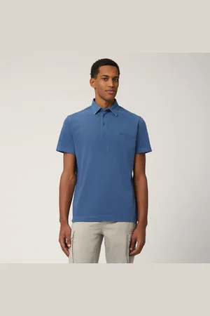 HARMONT&BLAINE Polo Vietri con cuello de denim, , Tamaño: L
