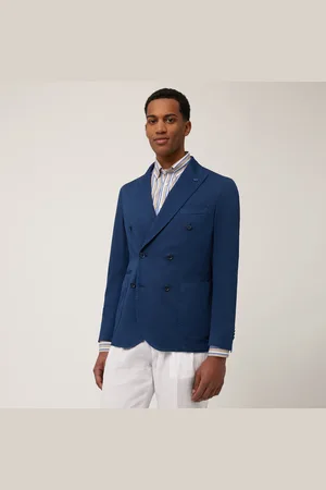 HARMONT&BLAINE Chaqueta de botonadura doble de algodón, , Tamaño: 50