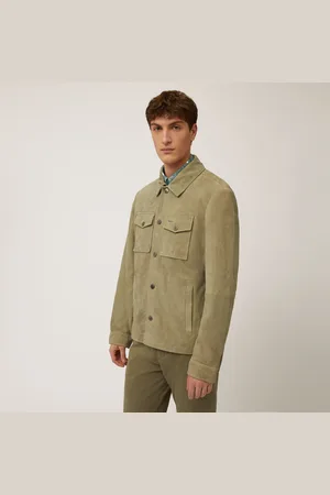 HARMONT&BLAINE Sobrecamisa de piel añil Cruise, , Tamaño: L