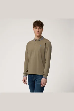 HARMONT&BLAINE Polo de manga larga de algodón, , Tamaño: XXL