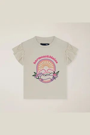 HARMONT&BLAINE Camiseta con volante en mangas, , Tamaño: 2Y