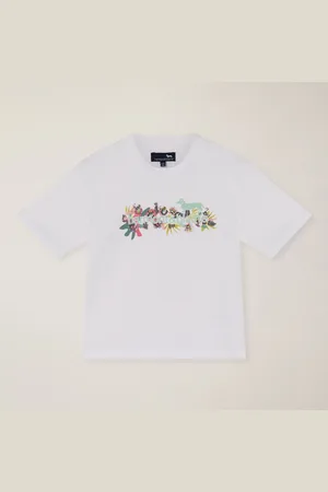 HARMONT&BLAINE Camiseta oversize de algodón con estampado, , Tamaño: 2Y
