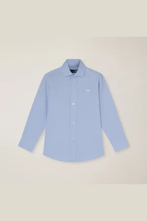 HARMONT&BLAINE Camisa de color liso con cuello francés, , Tamaño: 12M