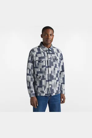 HARMONT&BLAINE Sobrecamisa con parches de denim, , Tamaño: 3XL