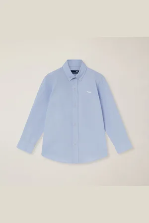 HARMONT&BLAINE Camisa de color liso con cuello abotonado, , Tamaño: 12M