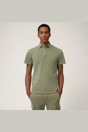 HARMONT&BLAINE Polo de algodón teñido en prenda, , Tamaño: L
