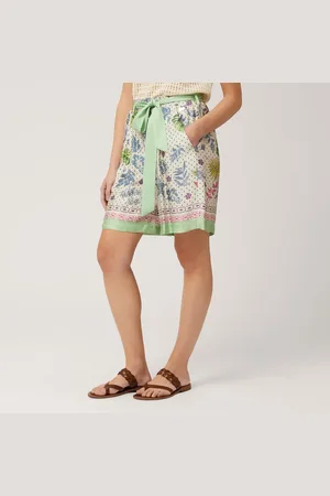 HARMONT&BLAINE Bermudas con estampado de flores y hojas, , Tamaño: 40