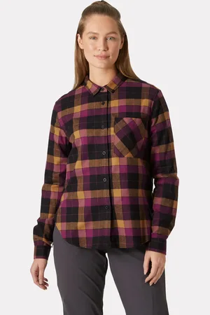 Helly Hansen Lokka Organic Flannel Long Sleeve Shirt Mujer L