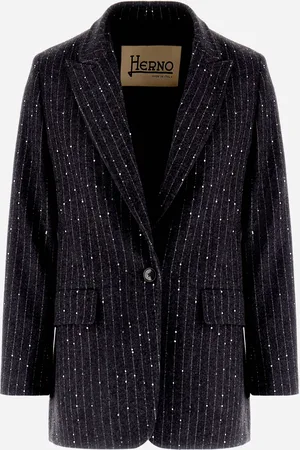 HERNO Blazer De Twinkle Pinstriped