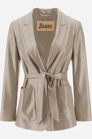 HERNO Blazer De Metallic Flannel Effect