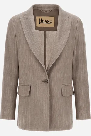 HERNO Blazer De Linen Pinstripe
