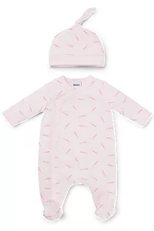 HUGO BOSS Set de pijama y gorro para bebé en caja de regalo