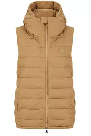 HUGO BOSS Water-repellent hooded gilet with down filling