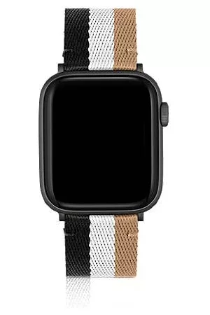 HUGO BOSS Hombre Relojes - Correa para Apple Watch con raya distintiva de la marca