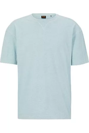 BOSS Hombre Oversize - Camiseta oversize fit de punto de algodón con logo bordado