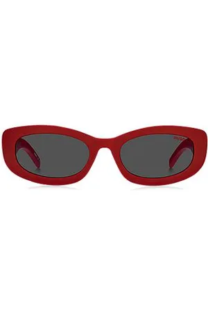 HUGO - Gafas de sol rojas con patillas de la marca