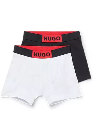 HUGO BOSS Niños Bóxer - Kids' two-pack of boxer shorts with logo waistbands