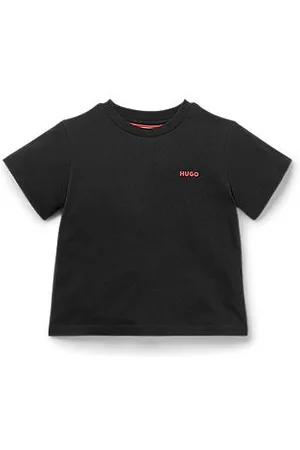HUGO BOSS Niños Camisetas - Camiseta de algodón para niños con logo estampado