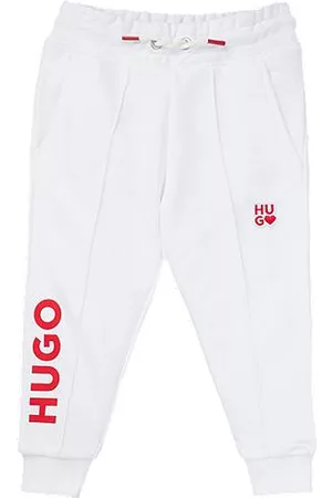 HUGO BOSS Niñas Chándals - Pantalones de chándal para niños en felpa de rizo con detalle de logo